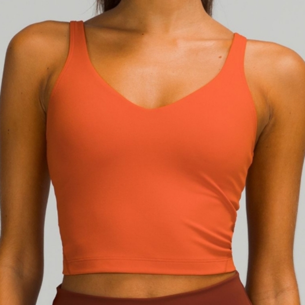 Lululemon 🍋 Orange V-Neck Crop Top